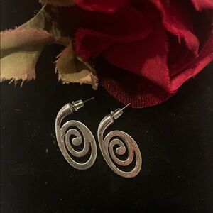 Brighton Silver Swirl Earrings